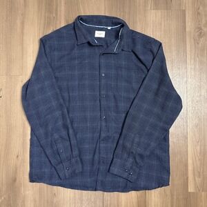 7 Diamonds Flannel Shirt Mens XL Blue Luxe Soft Long‎ Sleeve Button Up